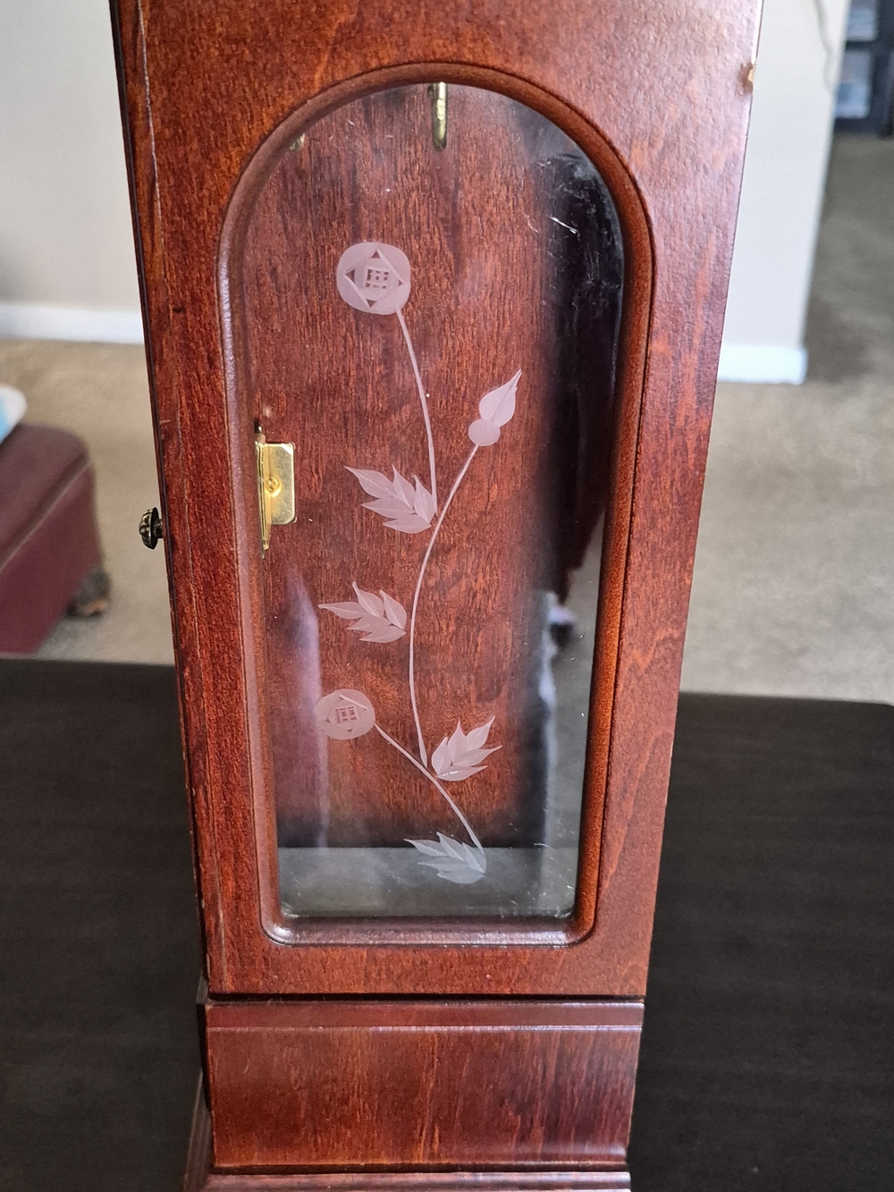 Classic Wooden Jewelry Box Cabinet in Dark Cherry - Picture 11 of 14